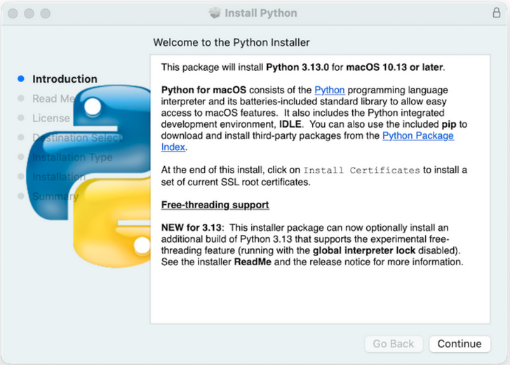 python macOS Installer